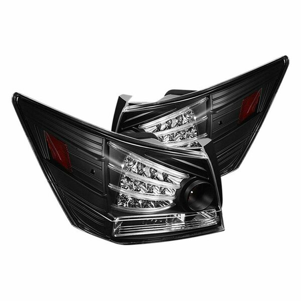 Laptopdigitalme LED Tail Lights for 2008-2012 Honda Accord 4 Doors - Black LA3841279